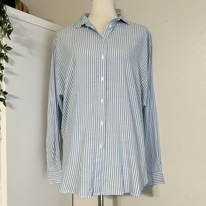 Loft Women's‎ Striped Button Down Shirt Size Medium
